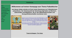 Desktop Screenshot of fussballbuecher.com